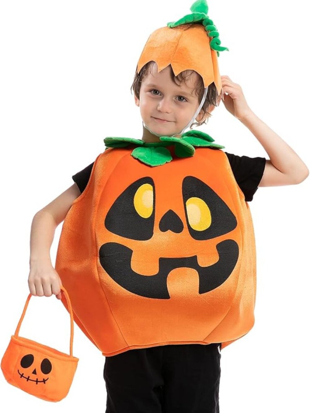 Kids Pumpkin Costume Small 5-7 Jack O Lantern Halloween Costume